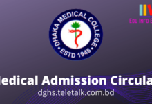 Madical Admission Circular-MBBS Circular Published