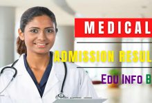 Medical College Admission Result 2022 by result.dghs.gov.bd/mbbs