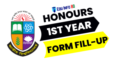 National University Honours 1st Year Form Fill Up 2022