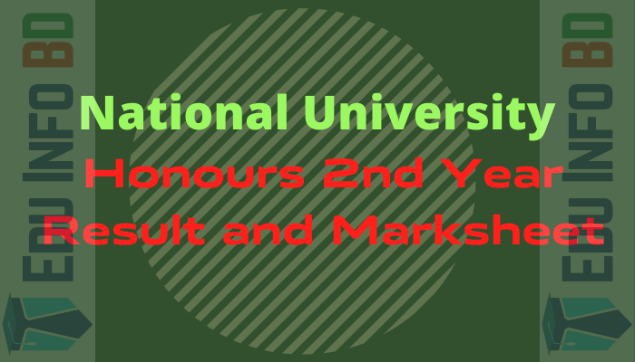 Honours 2nd Year Result And Marksheet Download 2022 www.nu.ac.bd/results