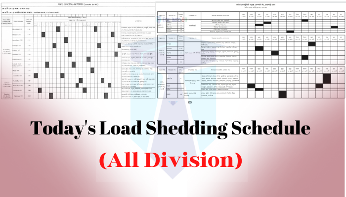 Today's Load Shedding Schedule