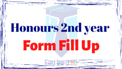 Honours 2nd year Form Fill Up